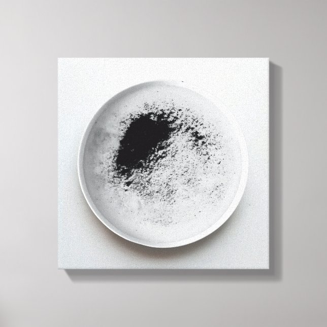 Monokroma kaffeområden struktur abstrakt art 12 canvastryck (Framsida)