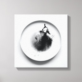 Monokroma kaffeområden struktur abstrakt art 13 canvastryck