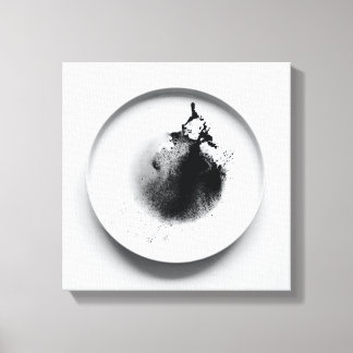 Monokroma kaffeområden struktur abstrakt art 13 canvastryck