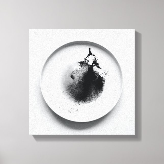 Monokroma kaffeområden struktur abstrakt art 13 canvastryck (Framsida)