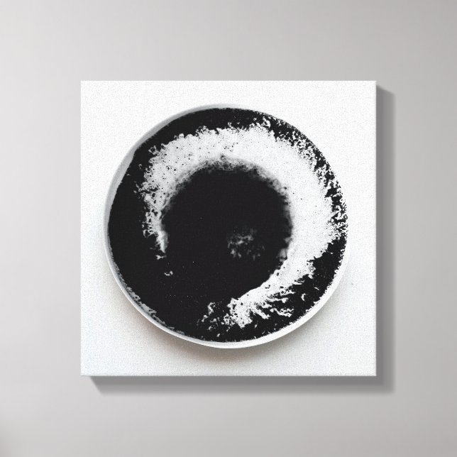 Monokroma kaffeområden struktur abstrakt art 15 canvastryck (Framsida)