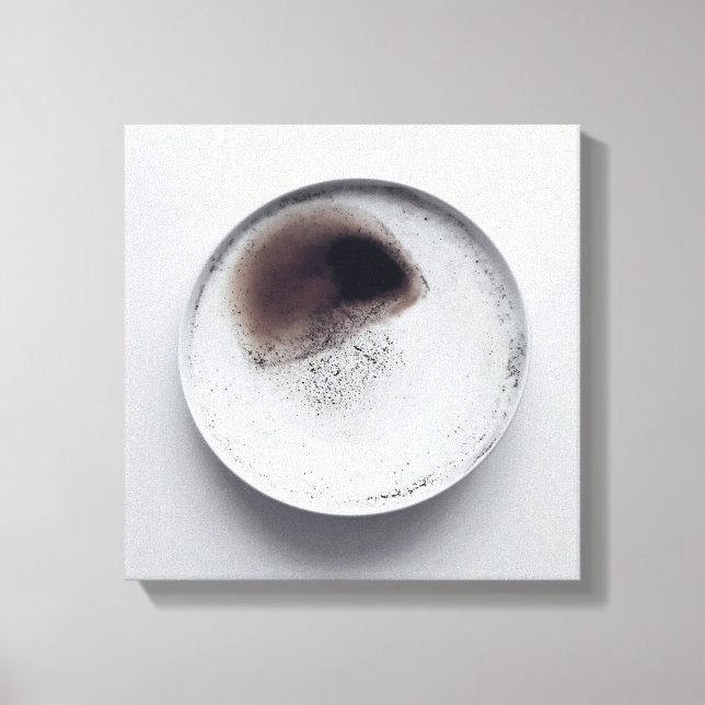 Monokroma kaffeområden struktur abstrakt art 6 canvastryck (Framsida)