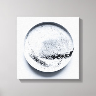 Monokroma kaffeområden struktur abstrakt art 7 canvastryck
