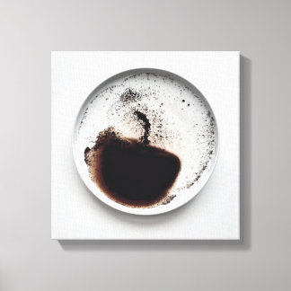 Monokroma kaffeområden struktur abstrakt art 9 canvastryck
