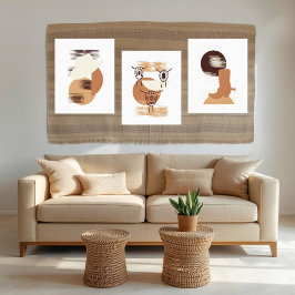 Monokromatisk Bolo Tie Väggkonst Canvastryck