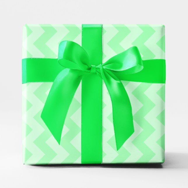 Monokromatisk färgton Grönt Zigzag Presentpapper (Monochromatic Mint Green Zigzag Wrapping Paper)