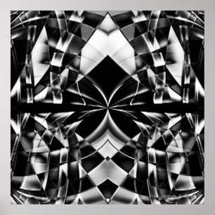 Monokromatisk Kaleidoskop Poster