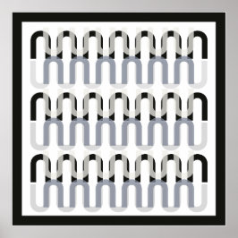 Monokromatisk konsthändelsens återutformning poster