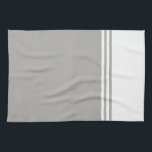 Monokromatisk modern vit och grått kökshandduk<br><div class="desc">Uppgradera ditt köks estetik med vårt Monochromatiska Modern White- och Grått Kitchen Towel. Den här handduken är inte bara en funktionell biet för ditt kök. Det är ett snyggt tillbehör som ger lite contemporary elegans. Utformningen har en enkel men chic stripe pub och skapar ett utseende som är både modernt...</div>