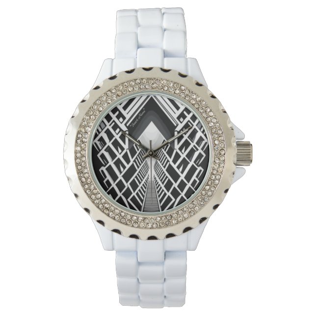 Monokromatisk trappa: Obelisk of Contrasts Armbandsur (Framsida)