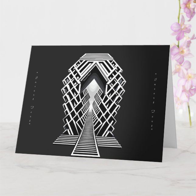 Monokromatisk trappa: Obelisk of Contrasts Kort (Orkide)