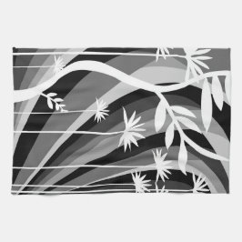 Monokromatisk växttryckning kökshandduk