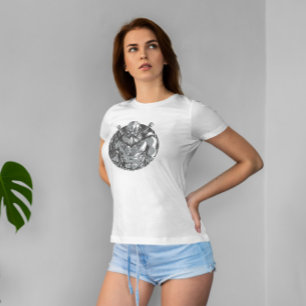 Monokromatisk Viking Warrior T Shirt