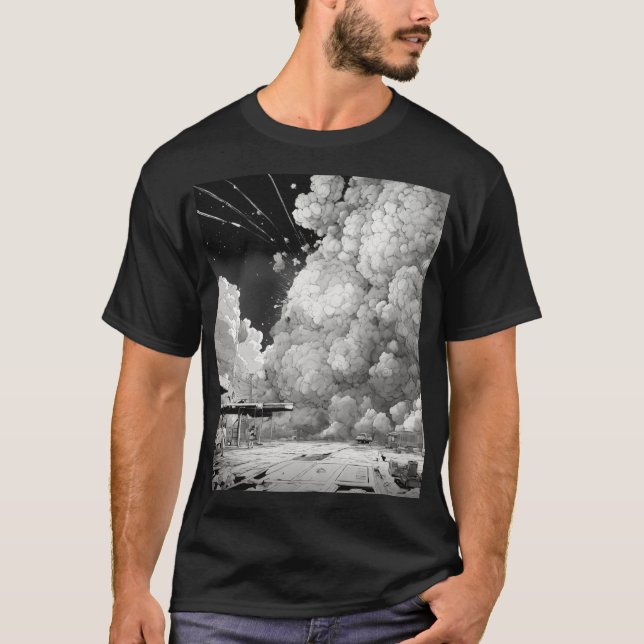 Monokromatiska bildillustrationer t shirt (Framsida)