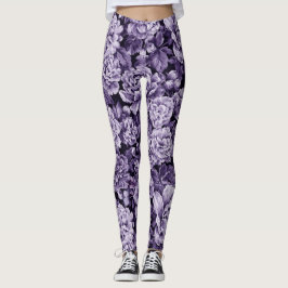 Monokromatiska ponnyer i blått - flottan leggings