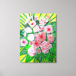 Monokromatiska, Rosas, Dianthus caryophyllus, Gerb Canvastryck