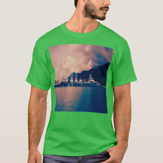 Monokromatiska yachter Skriv ut 2 T Shirt