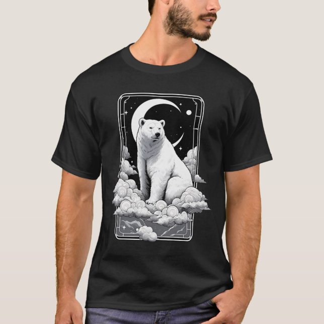 Monokromatiskt Polar i nattetid T- Shirt T Shirt (Framsida)