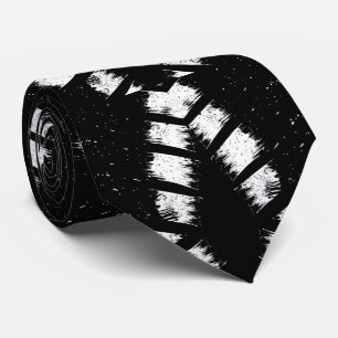 Monokrome Art Grunge Design Påstående Neck slips