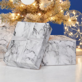 Monokrome Black White Marble Struktur Presentpapper