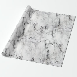 Monokrome Black White Marble Struktur Presentpapper