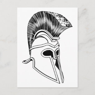 Monokrome Corinthian hjälmet Vykort