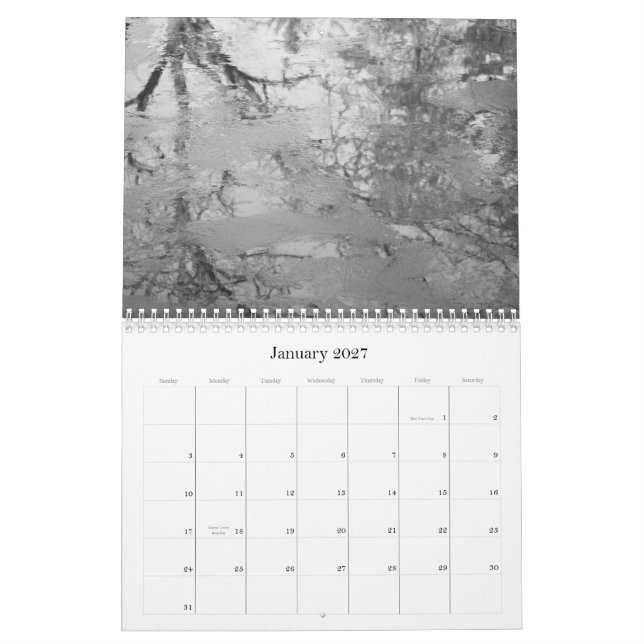 Monokrome Fine Art Photo Calendar Kalender (Jan 2027)