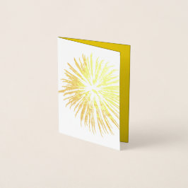 Monokrome Fireworks Silhouette Folierat Kort