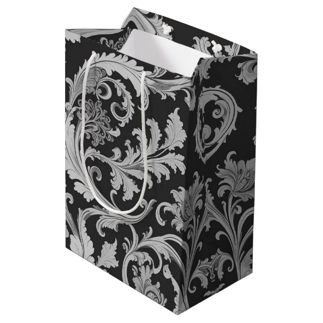 Monokrome Fleur Antique Mönster (Baksidan Vinklad)