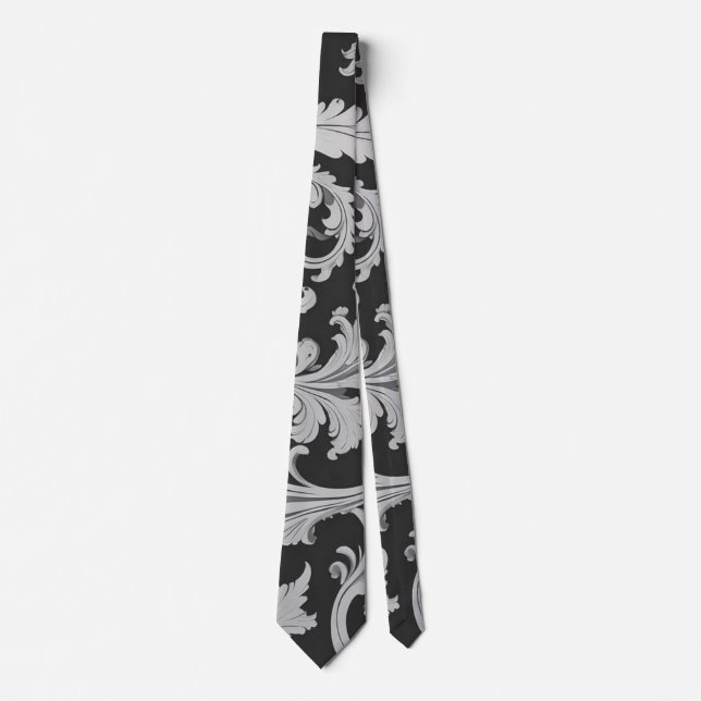 Monokrome Fleur Antique Mönster Slips (Framsida)