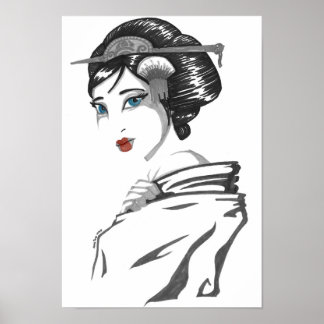 Monokrome geisha poster