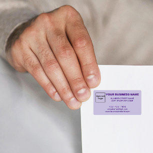 Monokrome Lila Business Brand på adressetikett