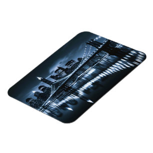 Monokrome New York Skyline Nightscape Magnet