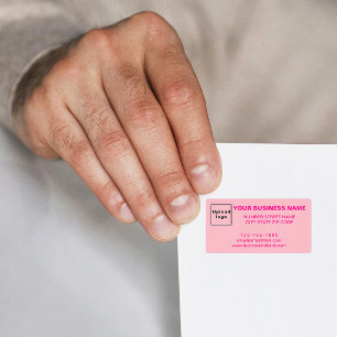 Monokrome Rosa Business Brand på adressetikett