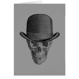 Monokrome Skull Derby Hat Hälsningskort