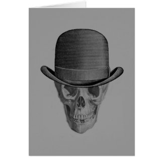 Monokrome Skull Derby Hat Hälsningskort
