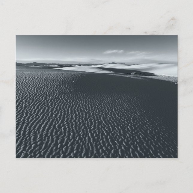 Monokrome White Sands National Park Landcape Vykort (Framsida)