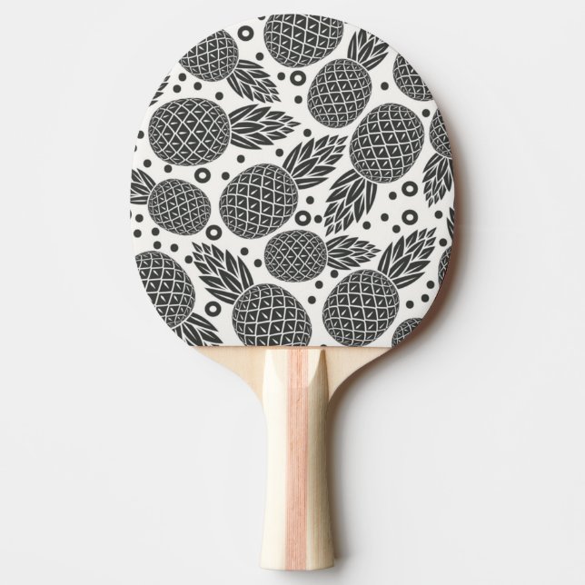 Monokromma ananas pingisracket (Framsidan)
