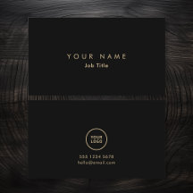 Monokromt Affärskort med minimal Elegant för Logot