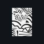 Monokromt Art Deco-design. Canvastryck<br><div class="desc">En svart och vit mönster-abstrakt med konsthändelse stil. En snyggt med ett återseende. Den här bilden har grått linjer med svarta och vita former.</div>