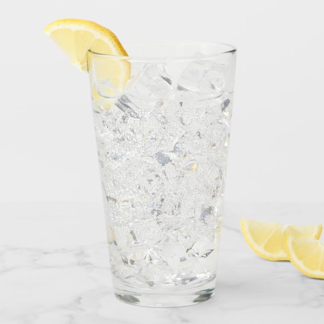 Monokromt blomster Mönster – Elegant Sömlös Konst Glaskopp (Framsida Ice)