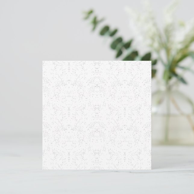 Monokromt blomstermönster – elegant sömlös konst julkort (Stående Fram)