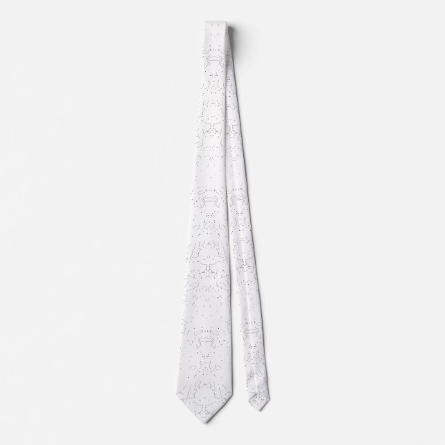 Monokromt blomstermönster – Elegant sömlös konst Slips (Framsida)