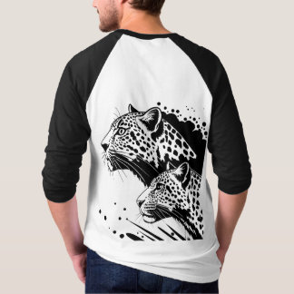 Monokromt leopard T-shirt Design