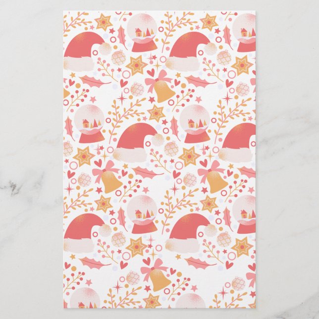 Monokromt Merry: God jul - Dockle Art Collection Brevpapper (Framsida)