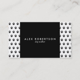 Monokromt svartvitt tasstryck visitkort