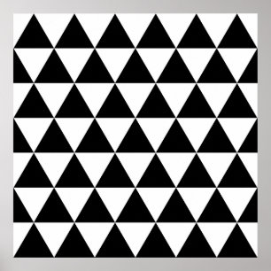 Monokromt triangelmönster poster