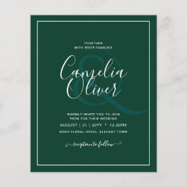 Monokromtext för BUDGET Emerald Grönt Flygblad