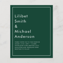 Monokromtext för BUDGET Emerald Grönt Flygblad