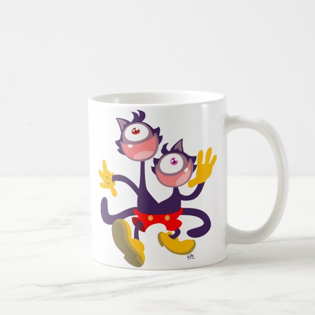 Monokulära katter i Tandem Walk mugg (Höger)